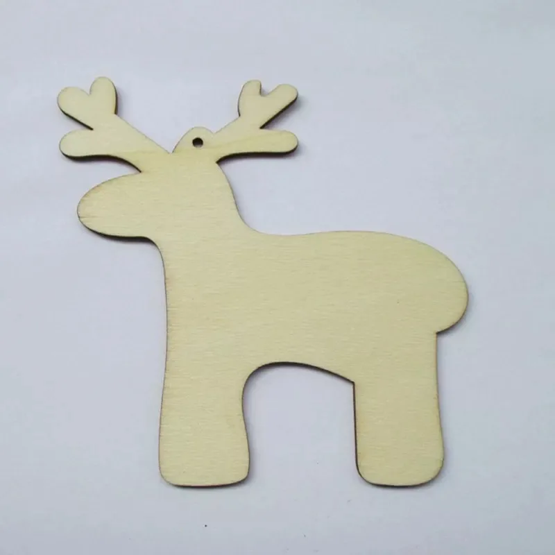 

best-selling wooden Christmas deer laser hollowed out small pendant wooden Christmas ornaments