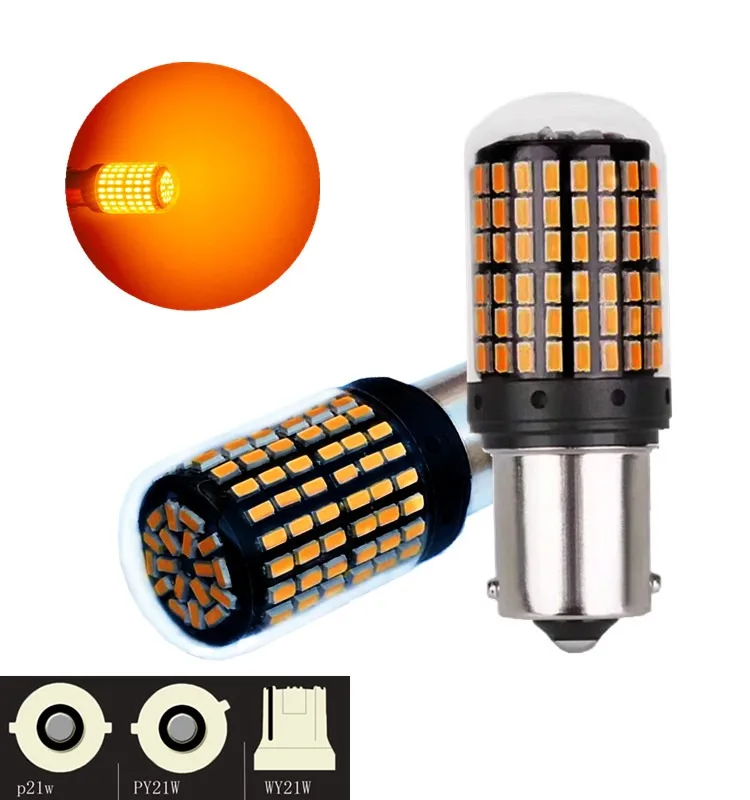 2Pcs Car highpower LED 12V bulb Canbus automatic reversing light is correct Turn Signal P21W PY21W 1156 T20