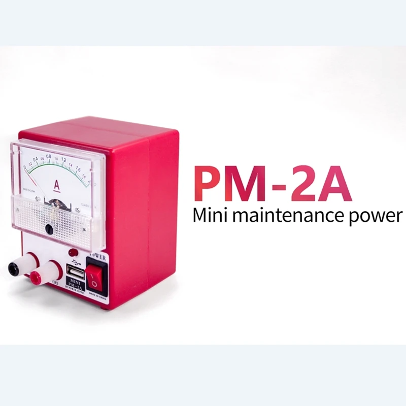 PM-2A Mini Maintenance Power Mobile Phone Repair Tools DC Power Supply Ammeter 5V 2A USB Power Source Short Circuit Protect