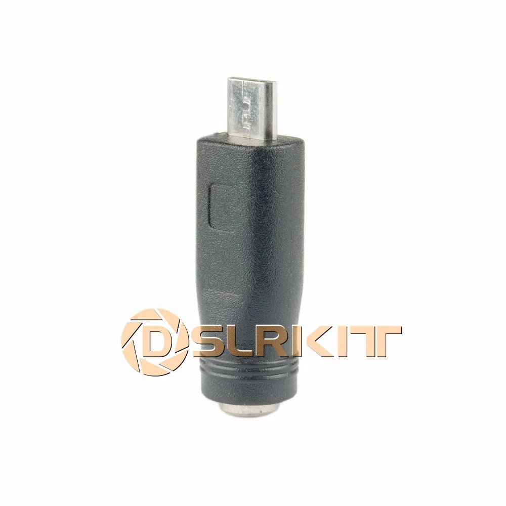 DC 5.5x2.1mm Female Socket to Micro USB Male Plug DC Power Adapter