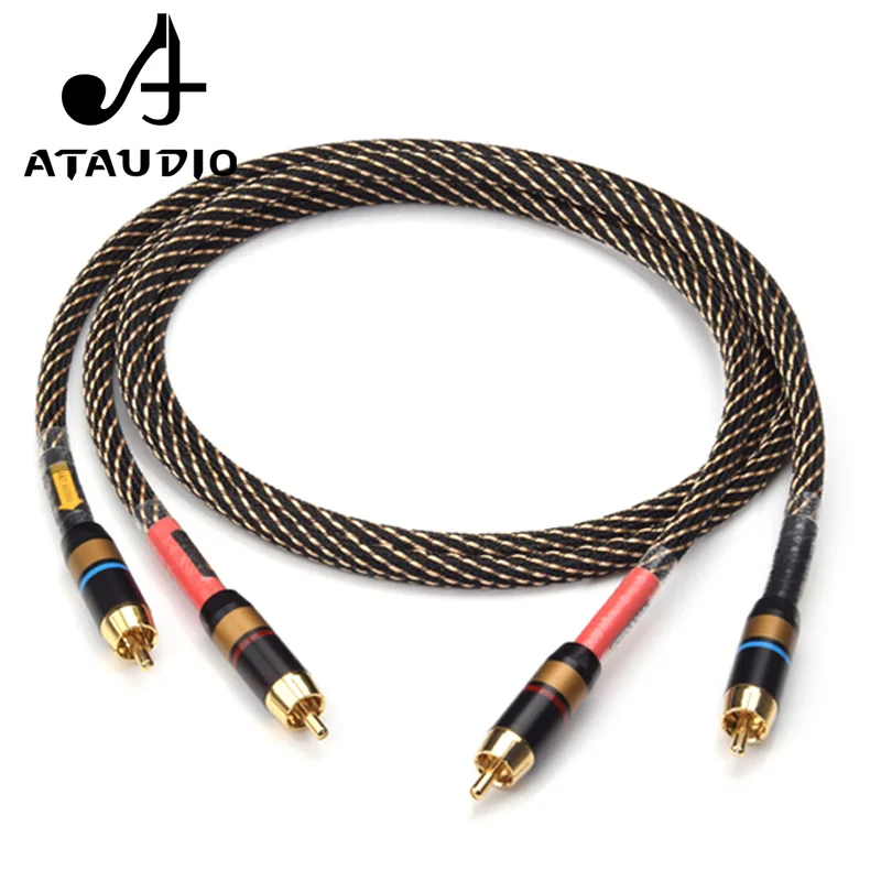 

ATAUDIO одна пара Hifi 2rca кабель, высокое качество, DVD усилитель, интерфейс мультимедиа, аудиокабель Rca