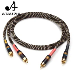 ATAUDIO One Pair Hifi 2rca Cable High Quality DVD Amplifier Multinedia Interconnection Rca Audio Cable