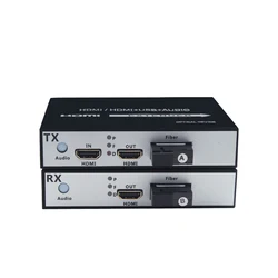 1Pair 1-channel 1 in 2 out HDMI Optical Converter 1080P HDMI Fiber Optic Video Extender HDMI Video Transceiver optical terminal