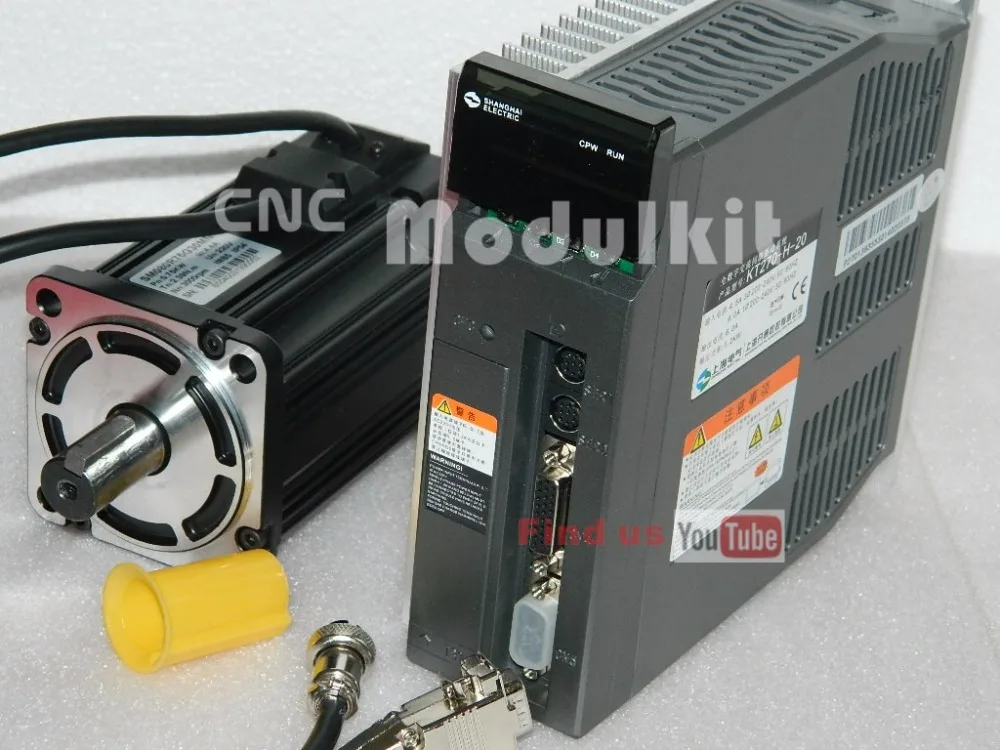 Original Shanghai Electric 750W Complete AC Servo System 80SM02430 AC Motor & KT270-H-20 ACServo Driver 3Kits 2.4Nm CNC Modulkit