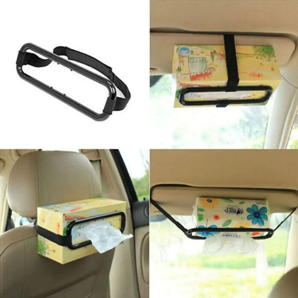 Car Accessories Sun Visor Tissue Box Holder Paper Napkin Seat Back Bracket