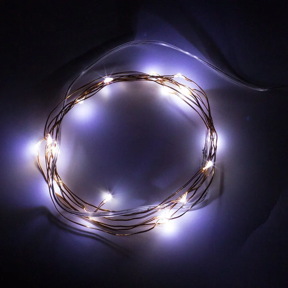 Waterproof  33FT 10M AA Battery Powered 100 LEDs Copper Wire String Fairy Light Lamp Garden Lobby Corridor Outdoor Living