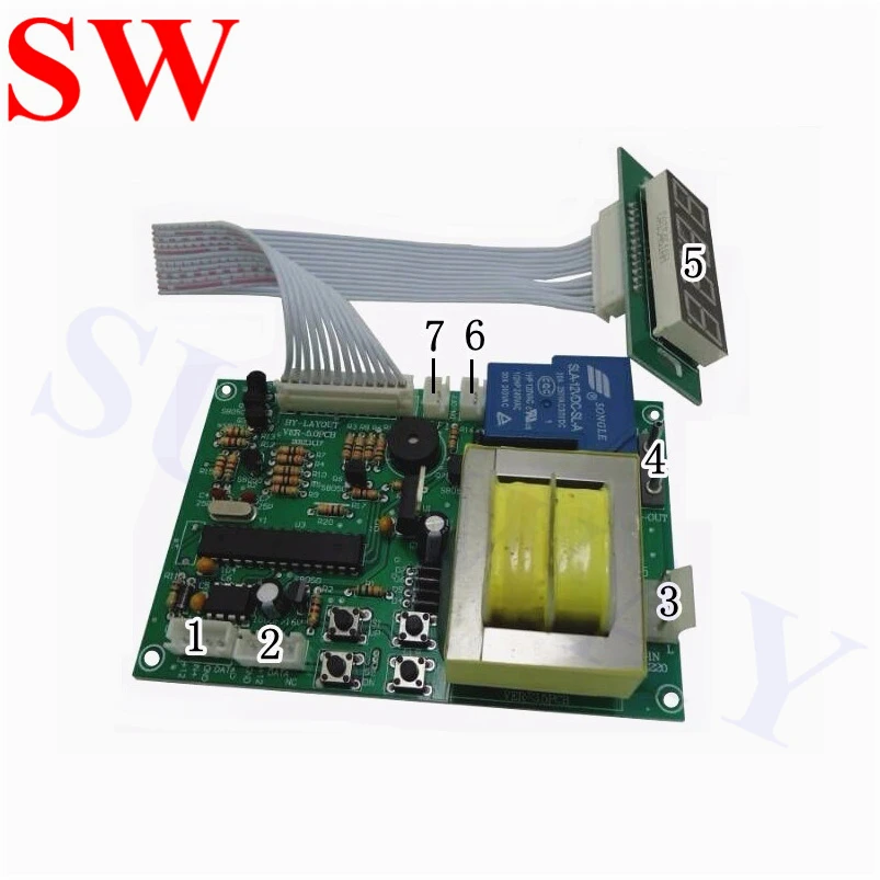 JY-16 110V coin operated Timer board Timer Control Board Power Supply with coin acceptor selector time board for washing machine