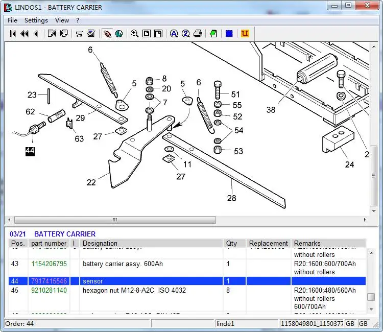 Hot sales Linde forklift part sensor 7917415546 warehouse truck 115 1123 new service spare parts R14 R16 R20