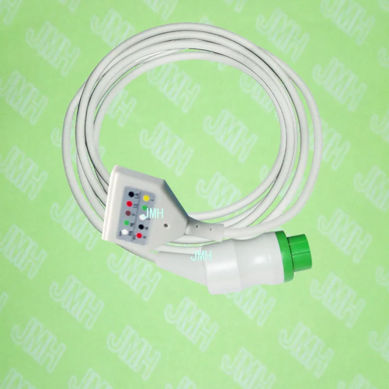 Compatible with 13pin Menen BPM-700M and Envoy ECG Machine the DIN 5 lead trunk cable,AHA and IEC.