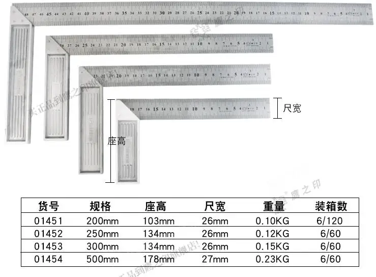 BESTIR taiwan tool stainless steel metric protractor stainless steel multi-function aluminium square combination measure square