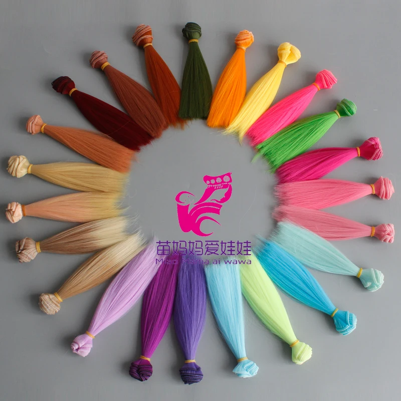 15cm 25cm high temperature doll wigs for barbie doll repair bjd doll hair diy accessory