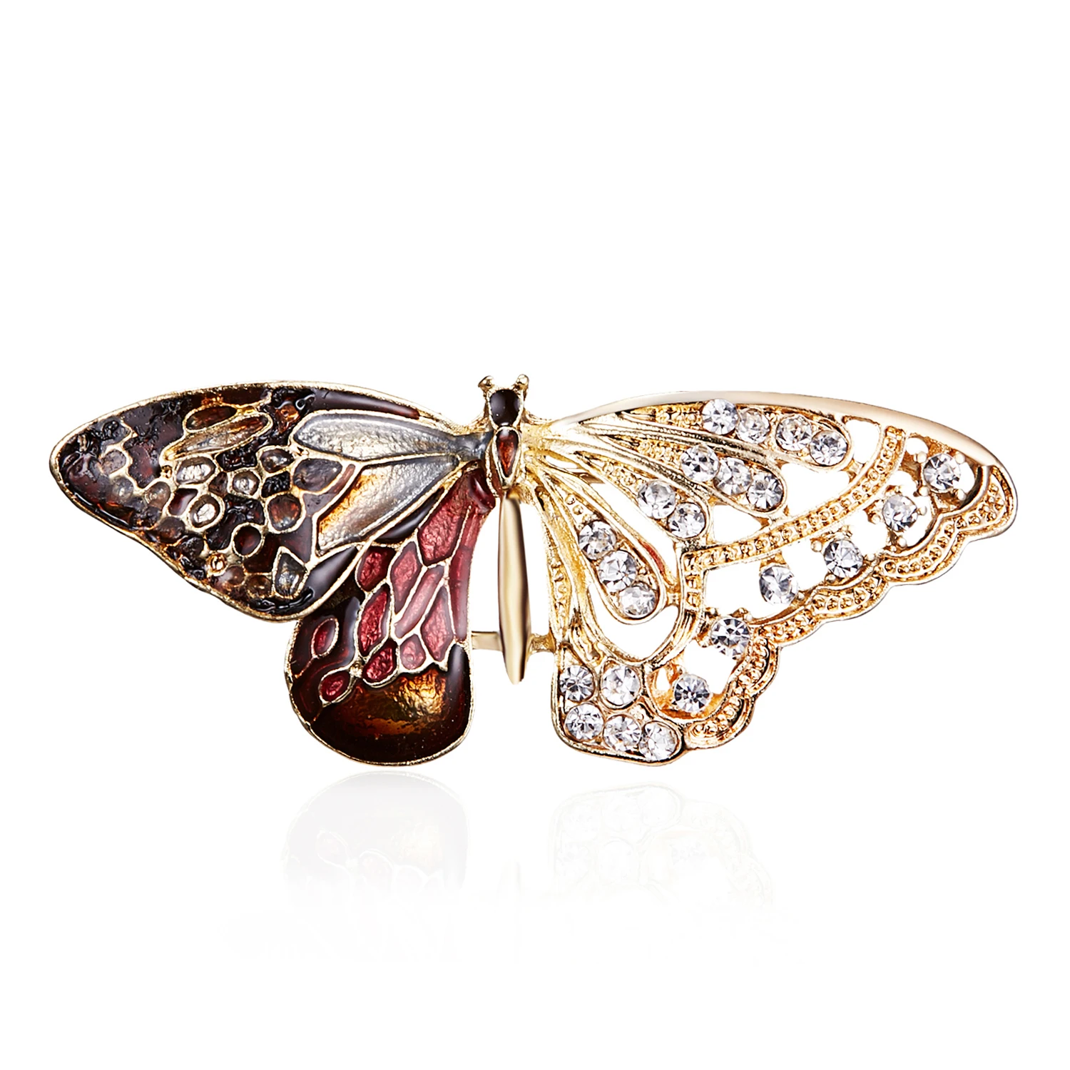 Rinhoo Butterfly Dragonfly Bird Animal Brooches For Men Women Metal Rhinestone Insects Banquet Wedding Brooch Pins Gift Dropship