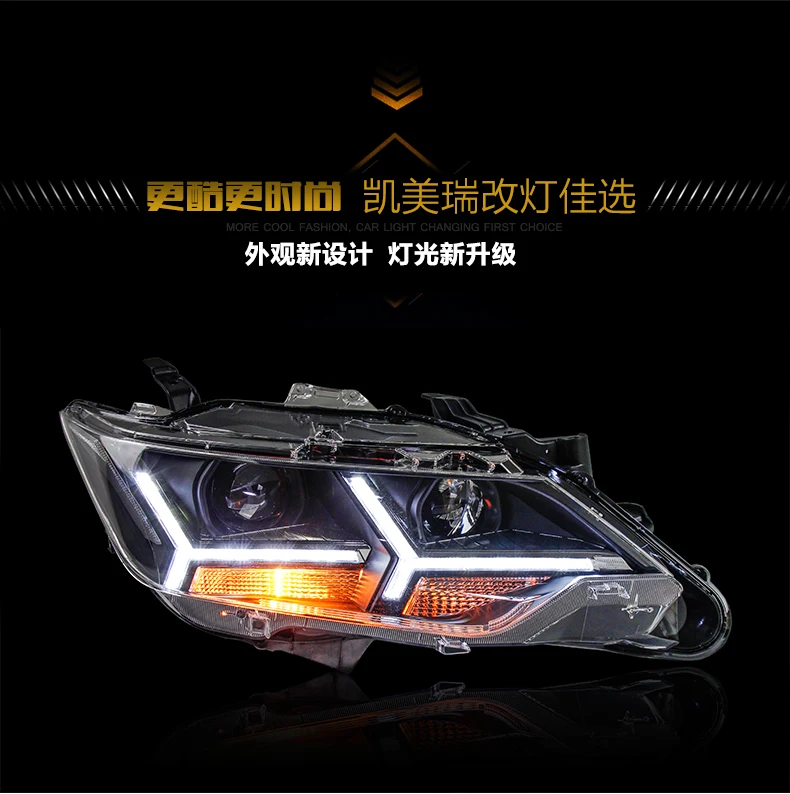 doxa Car Styling for 2015 2016 2017 Toyota Camry V55 LED Headlight New Camry Headlights drl Lens Double Beam H7 HID Xenon