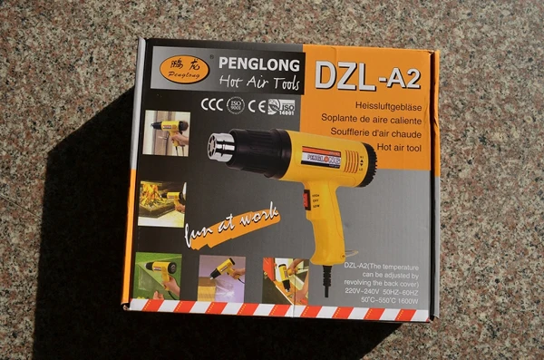 220 โวลต์ 1600 วัตต์ CE Hot Air Gun เครื่องทำความร้อน Heat gun Shrink wrap อุณหภูมิ