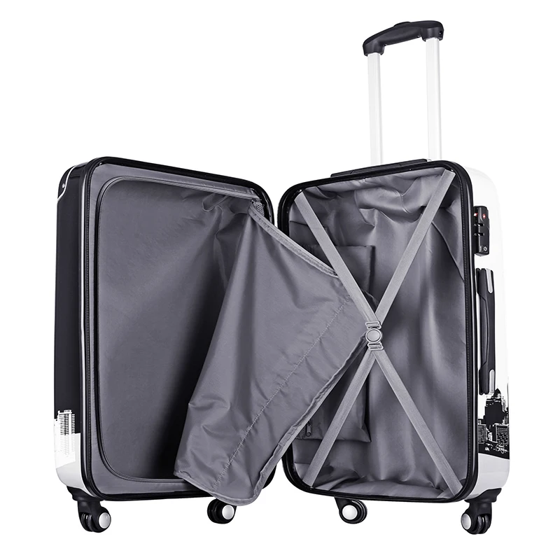 Letrend Creatieve Vrouwen Rolling Bagage Spinner Koffers Wielen Trolley Wachtwoord Reistas 20 Inch Mannen Cabine Kofferbak