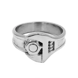 Screw Wrench Biker Ring 316L Stainless Steel Jewelry Cool Punk Tools Spanner Motor Biker Rings For Men Wholesale SWR0755A