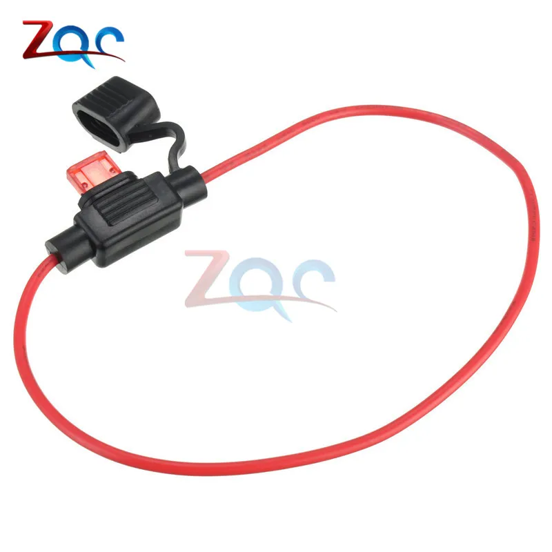 5PCS Waterproof Power Socket Mini Blade Type In Line Fuse Holders with 10A Fuse Car Replacement Fuses holder