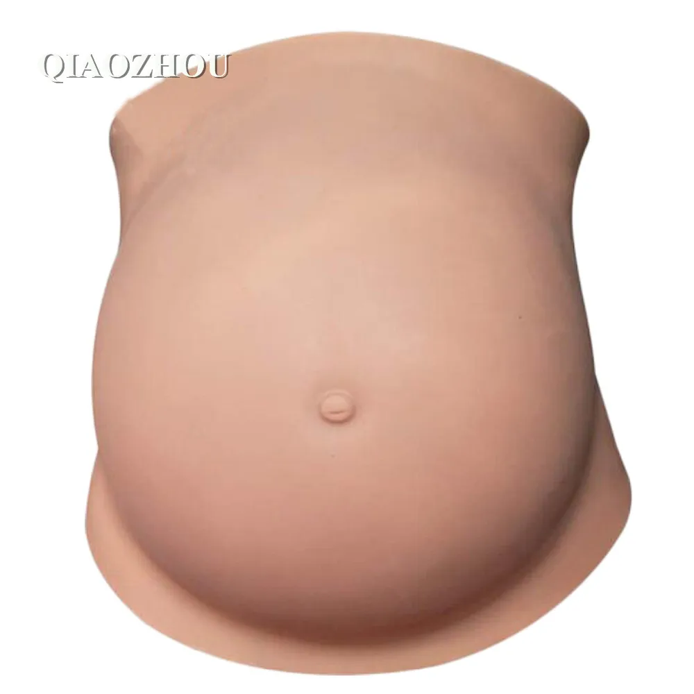 

3500g 8~10 months fake stomach real skin silicone belly for drag queen crossdresser fake pregnant