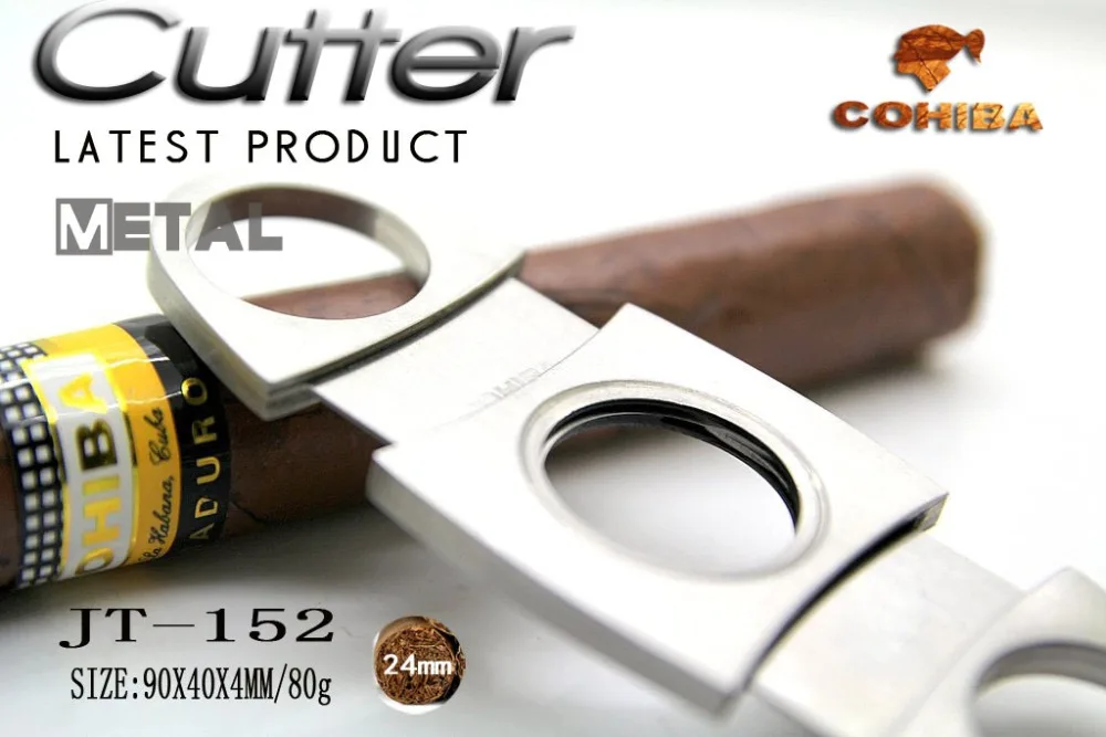 Original Cohiba cigar cutter Ultra-Thin stainless steel Pocket Zigarre Cigarette Knife Cuban Smoking Guillotine Tools Charutos