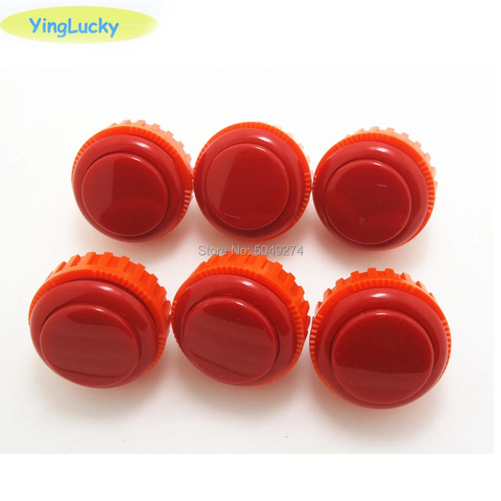6pcs Sanwa Push Button OBSN Arcade Game Machine Parts 30mm 24mm Size for Arcade Button