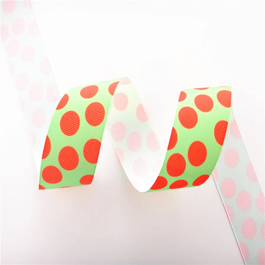 1,5" 38 mm 10 Yards Grossegrainbänder mit Polka-Dot-Muster, DIY-Material für handgemachte Haarschleifen, MD19012601 – Detail 5