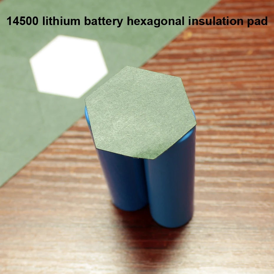 100pcs/lot 14500 lithium battery pack hexagonal insulation pad polygon solid package barley paper gasket insulation meson