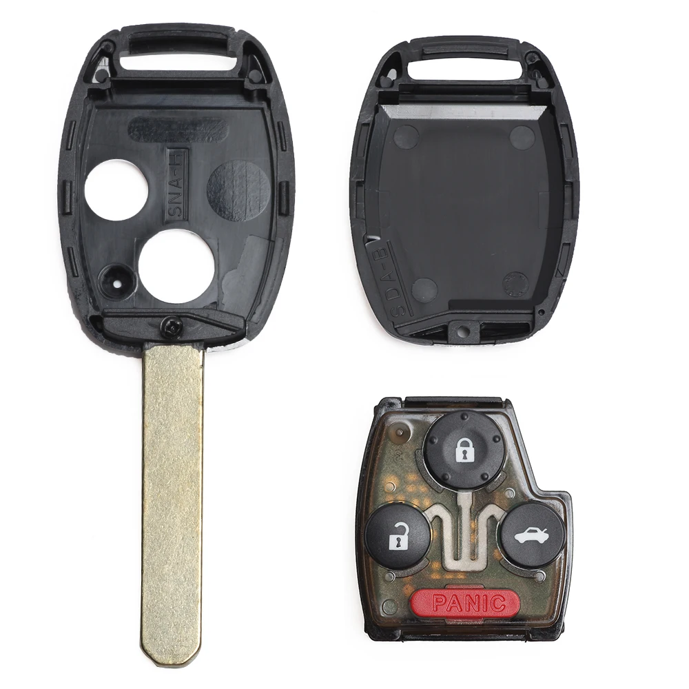 Keyecu 2 Buttons Remote Key Fob 433MHz ID48/ ID8E Chip Car Key for Honda Jazz Civic HRV FRV Stream CR-V 2002 2003 2004 2005 Euro