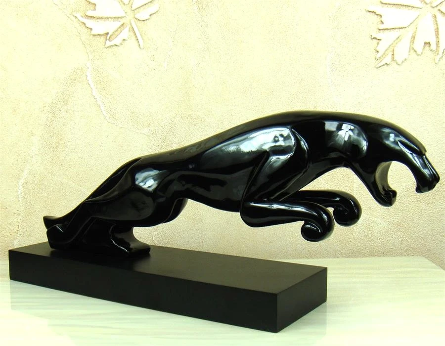 Jednak pantera statua streszczenie żywica Leopard rzeźba dzikich zwierząt prezent ornament do rękodzieła dekoracji salonu wyposażenia wnętrz