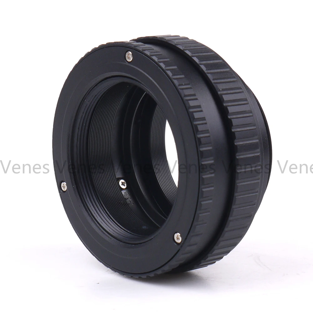 VENES 25 -55mm Macro Extension Tube M39 Lens to M42 Camera Adjustable Focusing Helicoid Ring Adapter  M39-M42