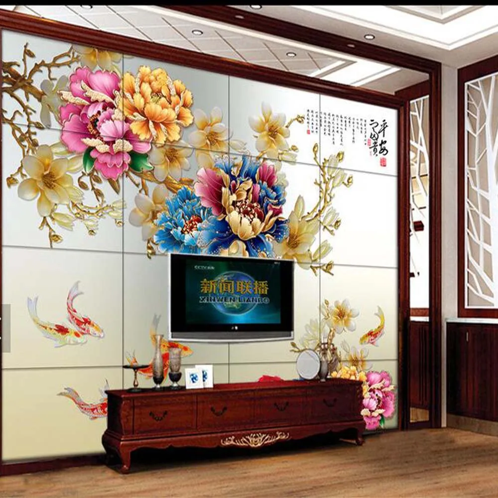 

3D Peony flower Photo Wallpaper Mural Wallpapers for Living Room Bedroom 3 d Wall Paper Murals Wall Art Decor murales para pared