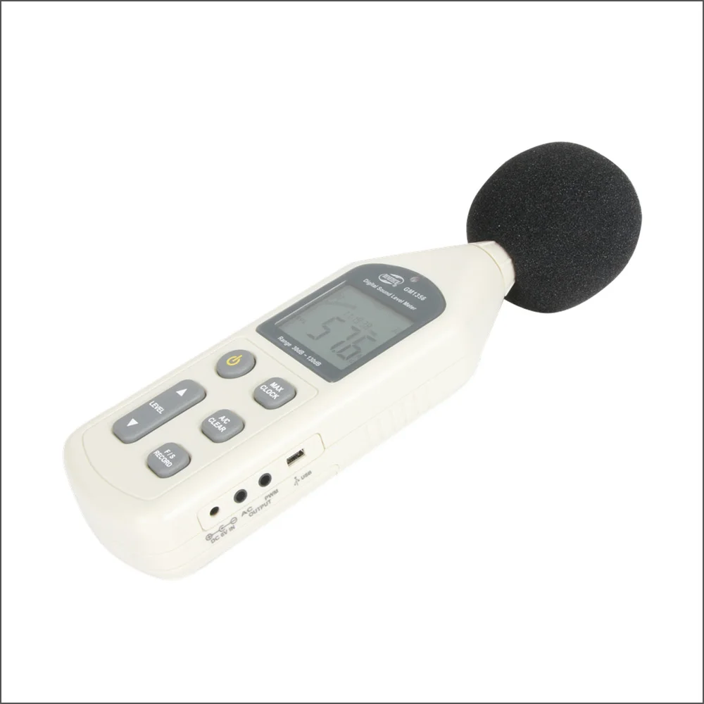 BENETECH Sound Level Meter Digital Decibel Audio Noise Monitor Profession Decibel Meter With CD 30-130dB Sound Meter