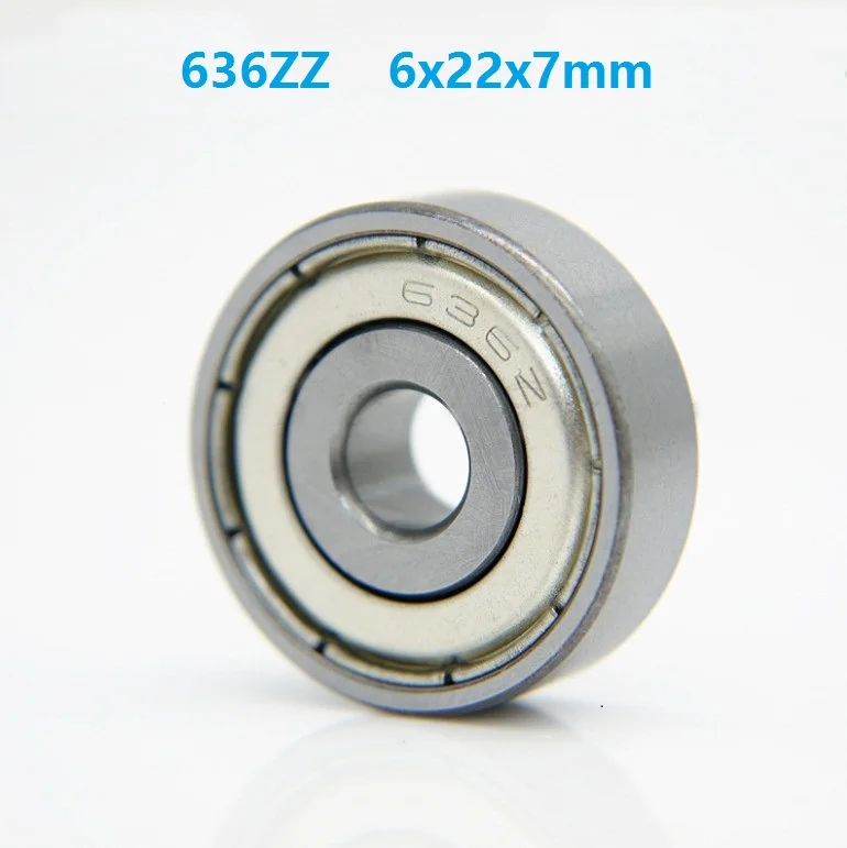 

100pcs/lot 636ZZ 636-ZZ 636 ZZ 6*22*7mm 636Z Deep Groove Ball bearing Mini Miniature Ball Bearings 6x22x7mm