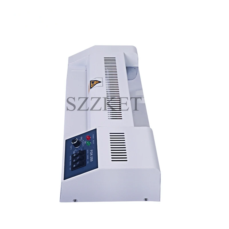 New Laminator A4 FGK260 Presses Photo Laminator Hot and cold mounted plastic file Document laminating machine English version