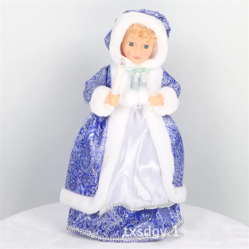 Russian Version Snow Maiden Santa Claus Doll Talking Toys Electric Musical Christmas Doll Decorations Christmas Gifts for Kids