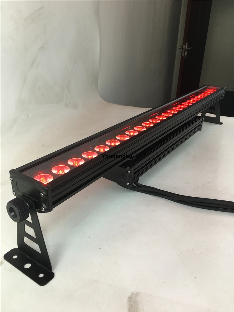 

6 pcs IP65 DMX Led Wall Washer stage dj bar waterproof 24x15W 5in1 rgbwa LED outdoor wall washer light