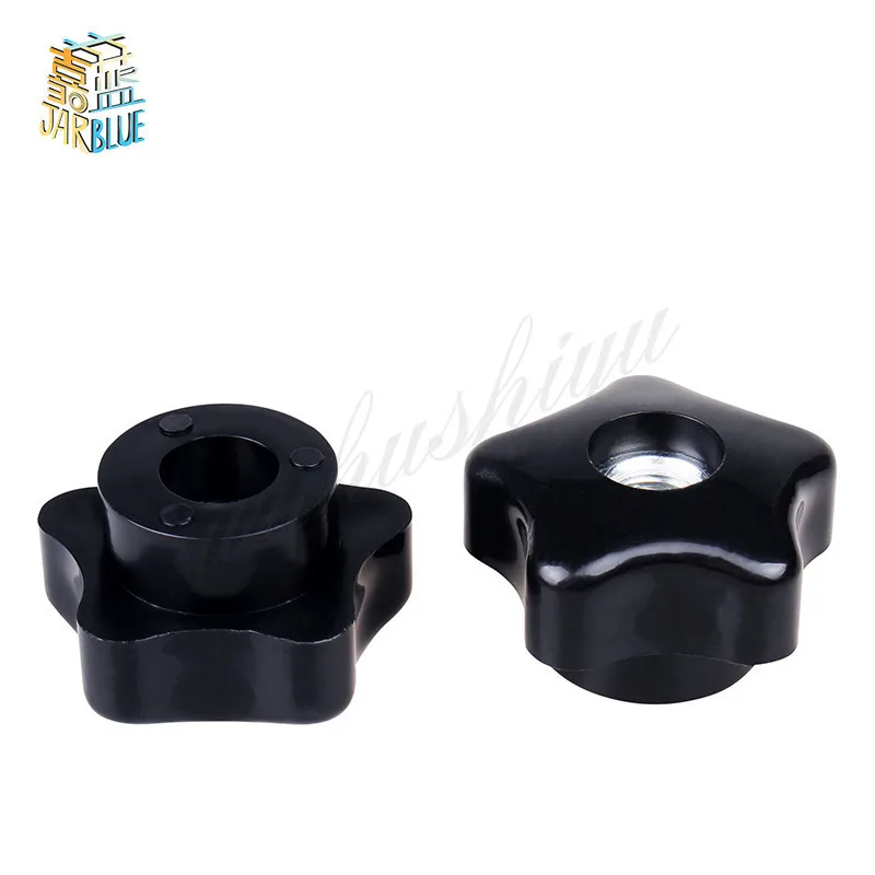 2Pcs M6 M8 M10 M12 M14 M16 Plum Bakelite Hand Tighten Nuts Handle Star Mechanical Black Thumb Nut