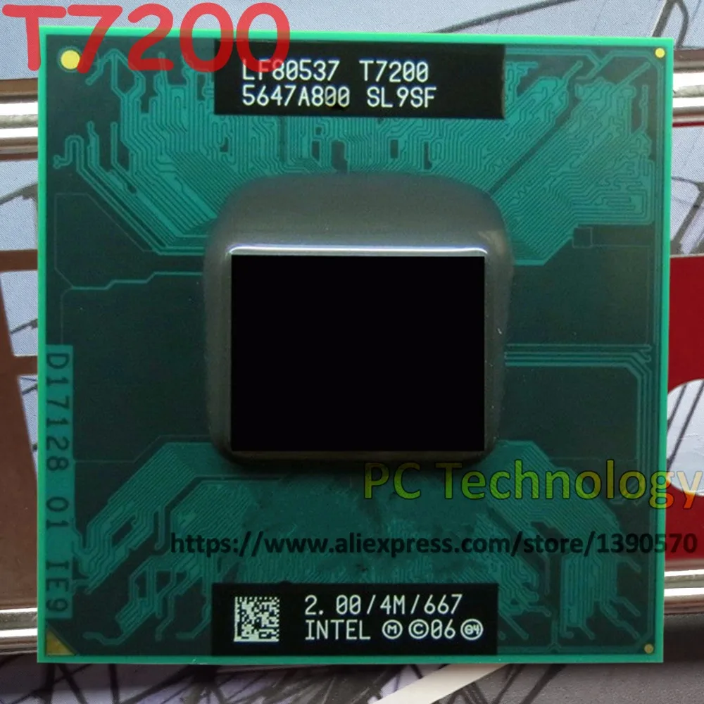 Original Intel Core2 Duo Processor T7200 CPU (4M, 2.00GHz, 667MHz) Socket 479 support 945 free shipping ship out within 1 day