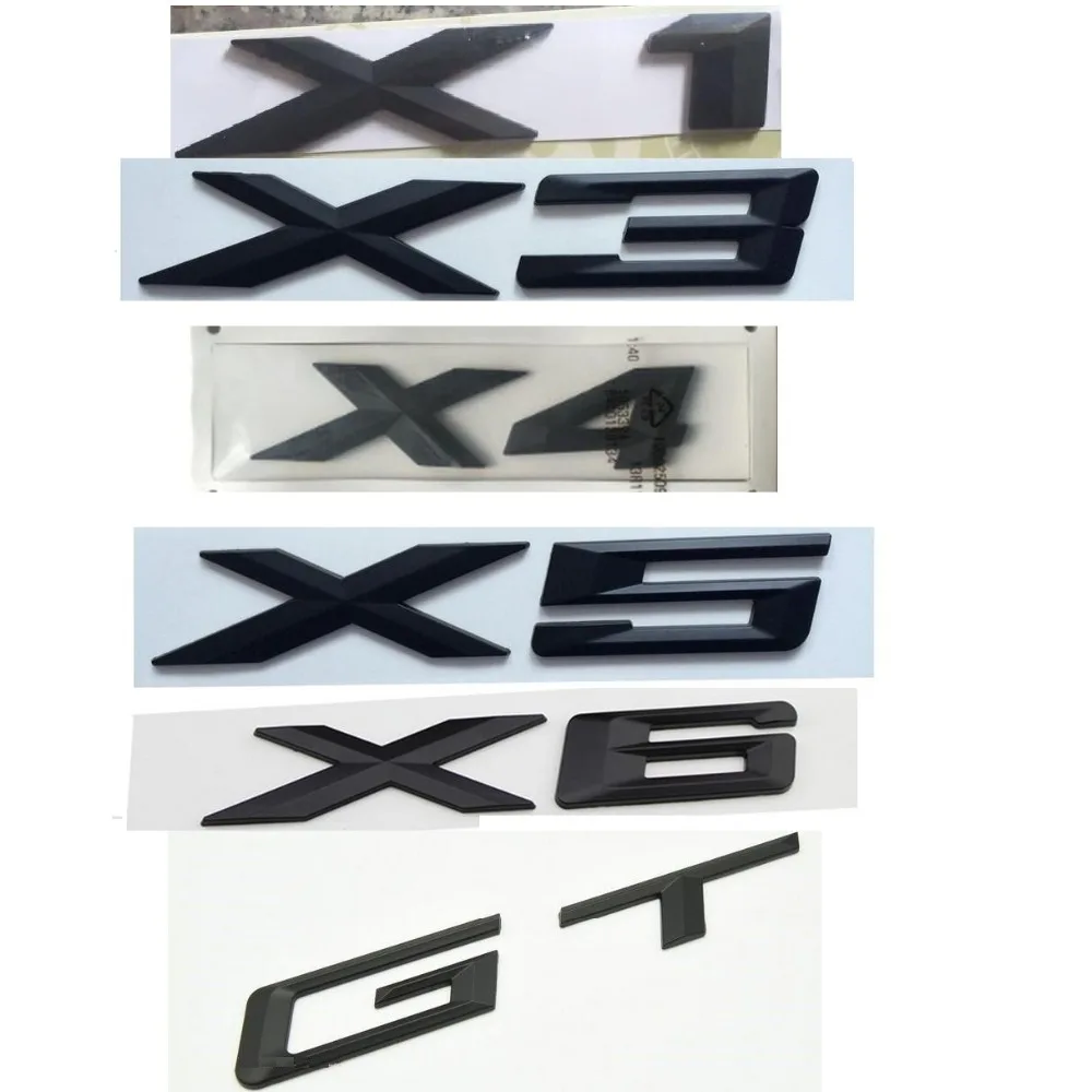 

Matte Black ABS Number Letters Words Car Trunk Badges Emblems for BMW X1 X3 X4 X5 X6 GT