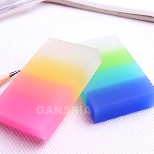 12 Cái/lốc Màu Sắc Cầu Vồng Loạt Bút Chì Bút Bi Tẩy Xóa Được Kawaii Semitransparent Màu Sắc Cao Su Tẩy Đồ Văn Phòng Phẩm Đồ Dùng Học Tập (SS-2024)