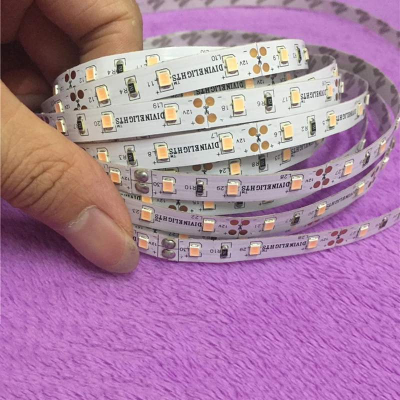 Romantic Pink LED Strip light  IP65 Waterproof 3528 SMD 60LED/M 5M flexible LED rope bar light DC12V Led decroation tape