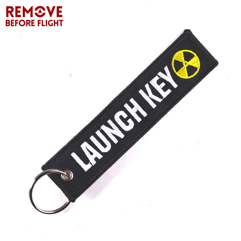 New Fashion Nuclear Launch Key Chain Bijoux Keychain for Motorcycles and Cars Gifts Tag Embroidery Key Fobs OEM Keychain Bijoux