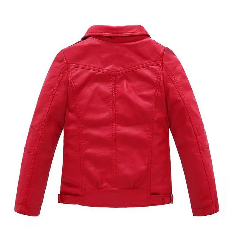 Baby girls clothes Faux Leather outerwear kids coats Children's clothing fashion spring and autumn child jackets 2 color image 3
