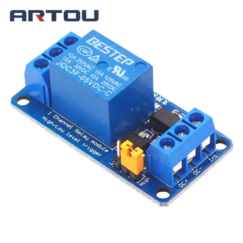 3.3V 5V 12V 24V 1 Channel Relay Module High and low Level Trigger Dual Optocoupler Isolation Relay Module