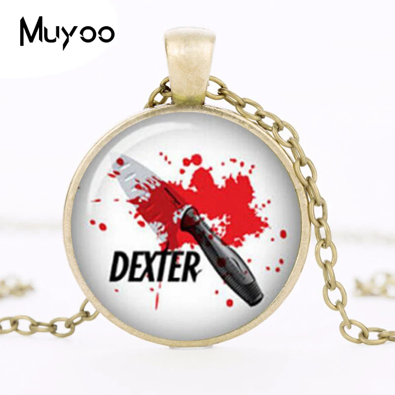 DEXTER MORGAN Novelty Necklace Jewelry Glass Dome Pendant Necklace HZ1