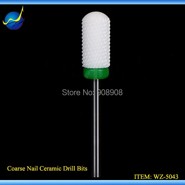 

1pcs New Coarse Ceramic Nail Drill Bit White Remove Foot Ceramic Bit File Manicure Pedicure 3/32'' Shank Nail Art Machine Tools