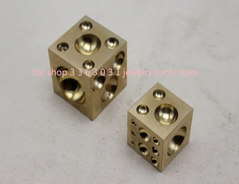 Brass Jewelry Dapping Block Rustproof Making Metal Forming Doming Punch Dapping 38mm/50mm