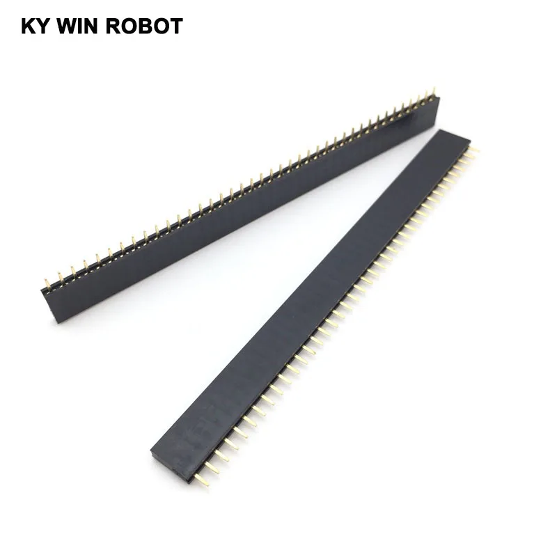 10PCS 1X40 PIN Single Row Straight Female PIN Header 2.54MM Pitch Strip Connector Socket 140 40p 40Pin 40 PIN FOR PCB arduino