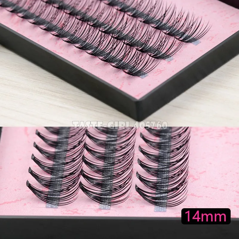 Wholesale 4 packs/lot Pro 57 Knots 20 Hairs Black Individual False Eyelashes Eye Lash Makeup Extension Kit 8mm 10mm 12mm 14mm