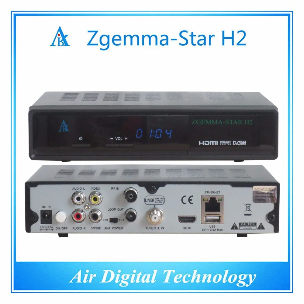 ZGEMMA STAR H2 full HD DVB S2 + T2/C  satellite receiver