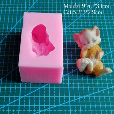 5 Styles NEW Cats Silicone Mold Chocolate Jelly Gumpaste Sugarcraft Cake Decorating Tool Fondant Mould C374